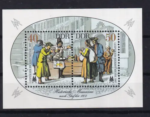Leipziger Herbstmesse 1987 Block, **
