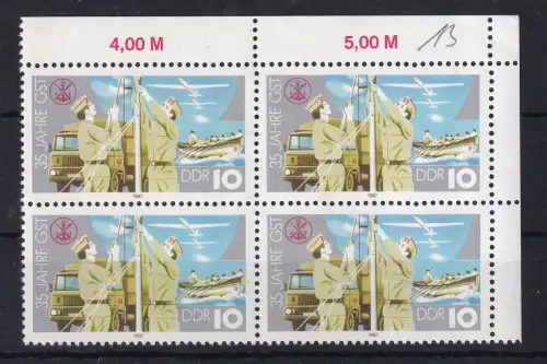 35 Jahre GST, Eckrandviereblock **