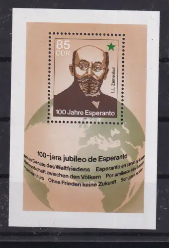 100 Jahre Esperanto Block, **