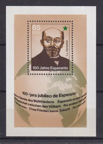 100 Jahre Esperanto Block, **