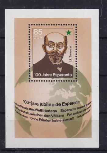 100 Jahre Esperanto Block, **