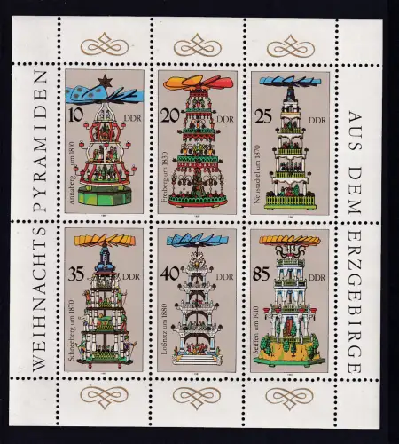 Weihnachtspyramiden aus dem Erzgebirge, Kleinbogen **