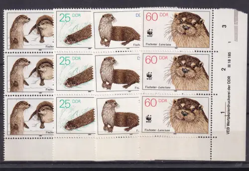 Weltweiter Naturschutz Fischotter,Eckranddreierstreifen **