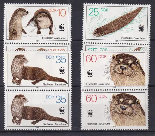 Weltweiter Naturschutz Fischotter,Paare **