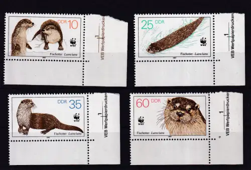 Weltweiter Naturschutz Fischotter,Eckrandstückee **