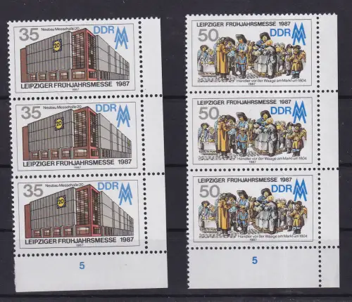eipziger Frühjahrsmesse 1987,Eckranddreierstreifen **