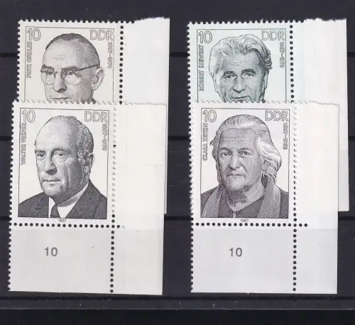 persönlichkeiten der deutschen Arbeiterbewegung (XIV),Eckrandstücke **