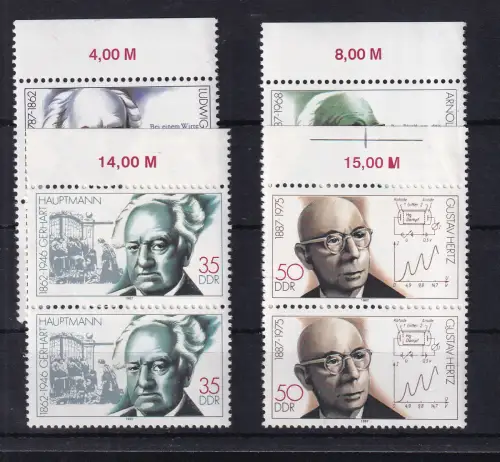 Bedeutende Persönlichkeiten (X), Randpaare **