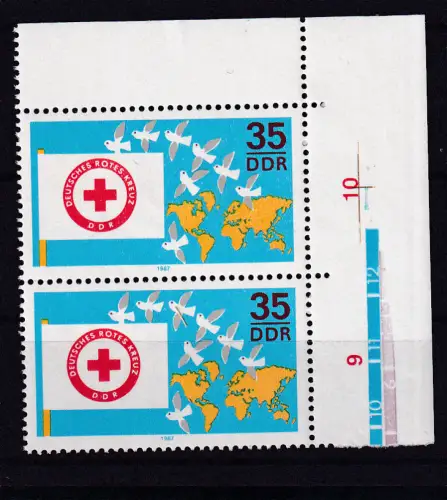 Kongress des DRK der DDR, Eckrandpaar **