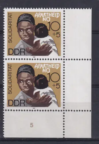 Kampf gegen Apartheid, Eckrandpaar **