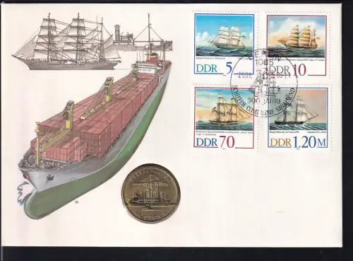 500 Jahre schiffer-Companie Stralsund auf Numis-brief 