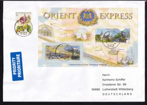 Orient-Express Block auf Brief