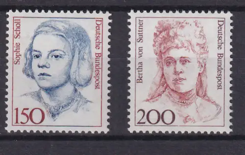 Freimarken Frauen 150 Pfg. und 200 Pfg., **