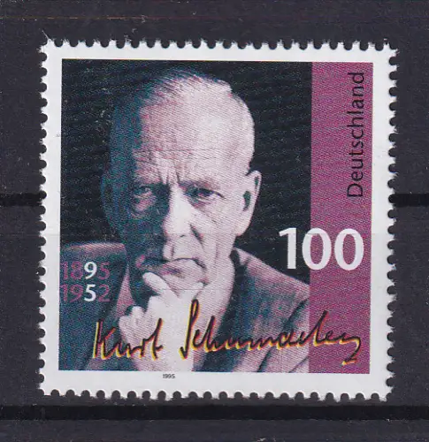 100. Geburtstag von Kurt Schumacher, **