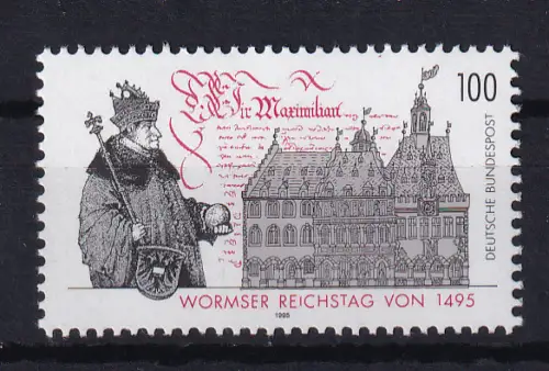 500. Jahrestag der Einberufung des Wormser Reichtags, **