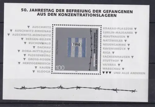 50. Jahrestag der Befreiung der Gefangenen aus den KZ, Block **
