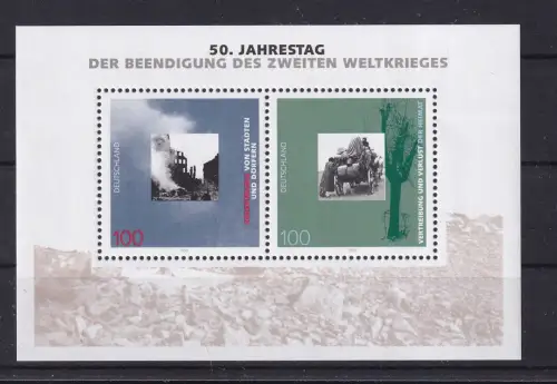 50. Jahrestag der Beendigung des 2. Weltkrieges, Block **