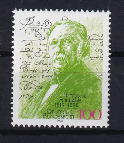 175. Geburtstag von heodor Fontane, **