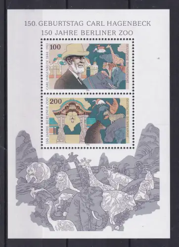 150. Geburtstag von Carl Hagenbeck, Block **