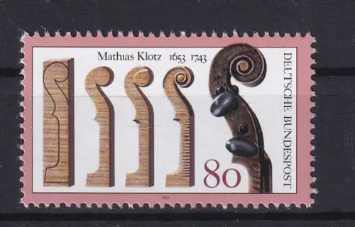 250. Todestag von Matthias Klotz, **