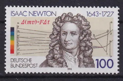 350. Geburtstag von Sir Isaac Newton, **
