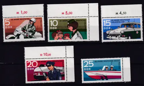 25 Jahre Deutsche Volkspolizei, Randstücke **