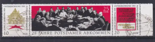 25. Jahrestag der Unterzeichnung des Potsdamer Abkommens, Zusammendruck Randstück 