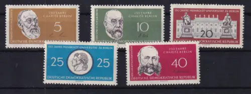 150 Jahre Humboldt-Universität zu Berlin, 250 Jahre Charite Berlin, **