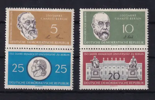 150 Jahre Humboldt-Universität zu Berlin, 250 Jahre Charite Berlin, 2 Zusammendrucke **