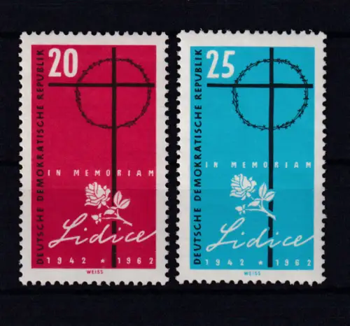 20. Jahrestag der Zerstörung von Lidice, **