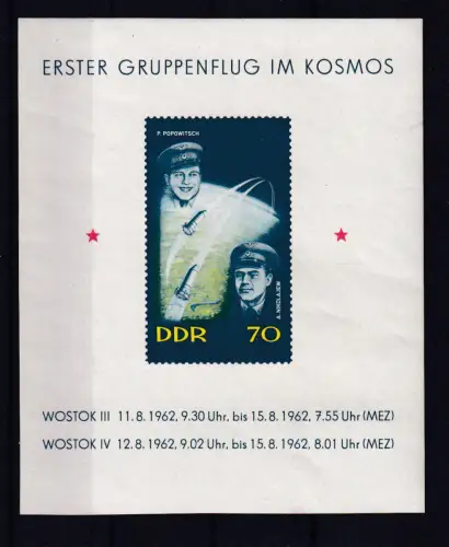 Erster Gruppenflug der Raumschiffe Wostok 3 und Wostok 4, Block **