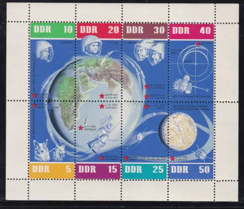 5 Jahre sowjetische Weltraumflüge, Kleinbogen **