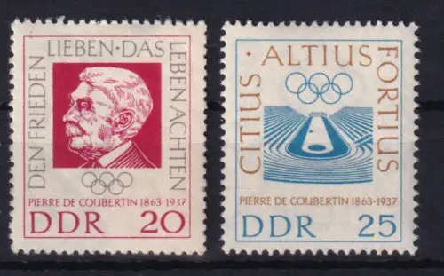 100. Geburtstag von Baron Pierre de Coubertin, **