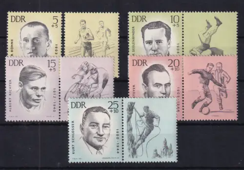 Ermordete antifaschistische Sportler,  mit Zierfeld **, bei nr. 958 Marke und Zuerfeld getrennt