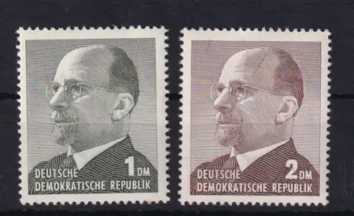 Freimarken Walter Ulbricht 1 DM und 2 DM,  **