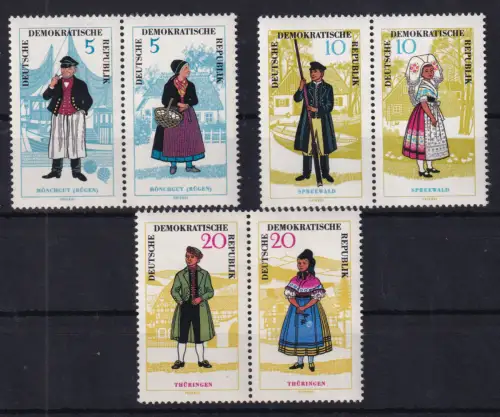 Volkdtrachten (I), 3 Zusammendrucke ** 