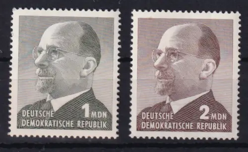 Freimarken Walter Ulbricht 1 MDN und 2 MDN, ** 