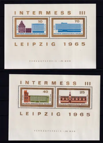 Briefmarkenausstellung INTERMESS III,2 Blocks  ** 