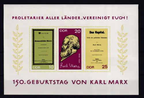 150. Geburtstag von Karl Marx, Block **