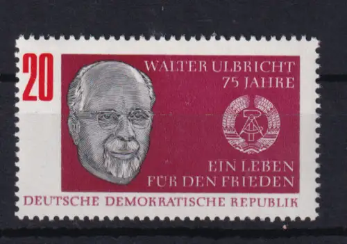 75. Geburtstag von Walter Ulbricht, **