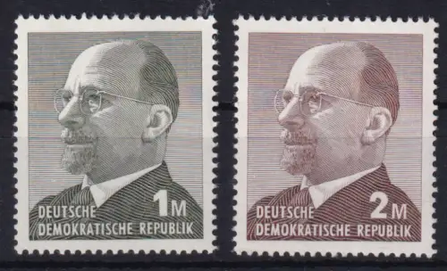 Freimarken Walter Ulbricht 1 M und 2 M, **
