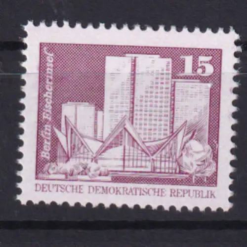 Freimarken Bauwerke Kleinformat 15 Pfg., **