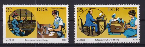 Fernsprechvermittlung und Telegrammübermittlung früher und heute, **