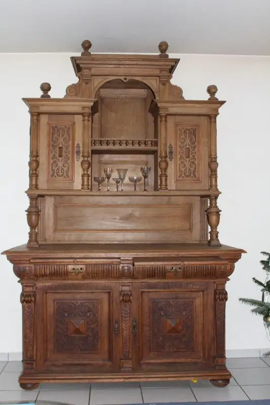 Buffetschrank antik, Gründerzeit, Eiche massiv 0