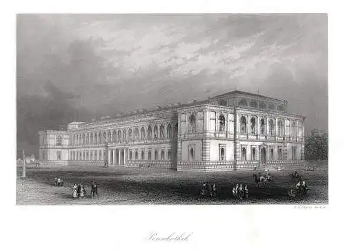 MÜNCHEN - Pinakothek - Stahlstich Payne um 1850