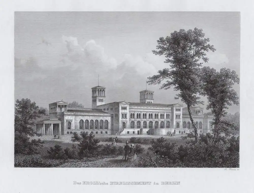 Berlin. Krolloper. Originaler Stahlstich, BI Prachtausgabe um 1860 0