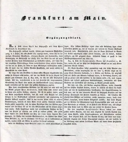 Frankfurt / Main: Sammlung mit 6 Originalen Stahlstichen von 1832