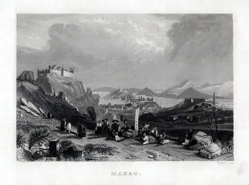 CHINA: Makao in China, Gesamtansicht n. Thomas Allom um 1840