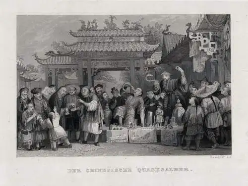 CHINA: Chinesischer Quaksalber n. Thomas Allom um 1840