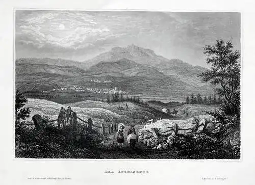 INSELSBERG - Thüringer Wald - Stahlstich um 1850